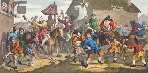 Hudibras rencontre le Skimmington, illustration de 
